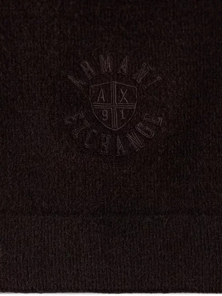 Fular Armani Exchange cu broderie maro