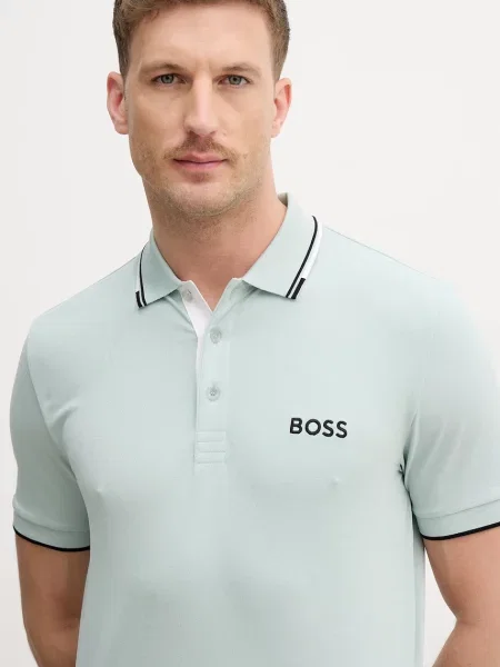 Поло BOSS Green зелене