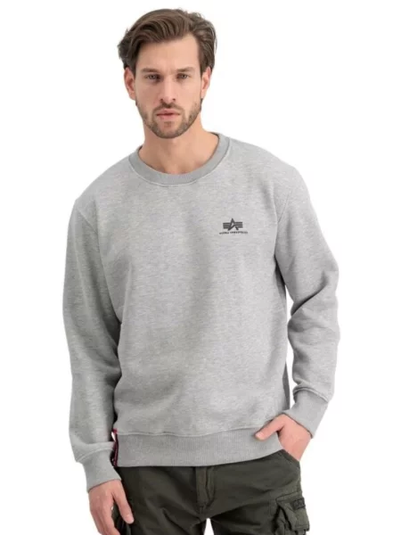 ALPHA INDUSTRIES Mikina Basic Logo' sivá