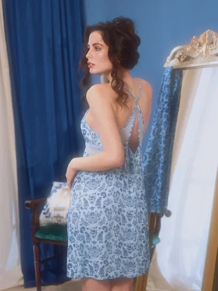 Нічна сорочка Bridgerton блакитний