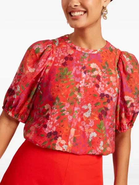 Top Ted Baker cu model floral cu imagine roșu