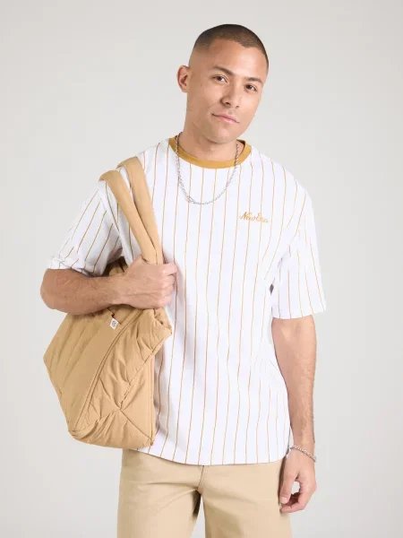 NEW ERA Tricou galben miere alb