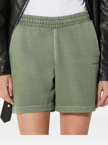 Pantaloni scurți Carhartt Wip cu broderie verde