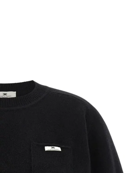 Top Elisabetta Franchi de lână negru