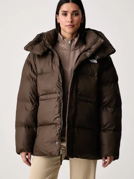 The North Face geacă matlasată pentru femei Puffer maro