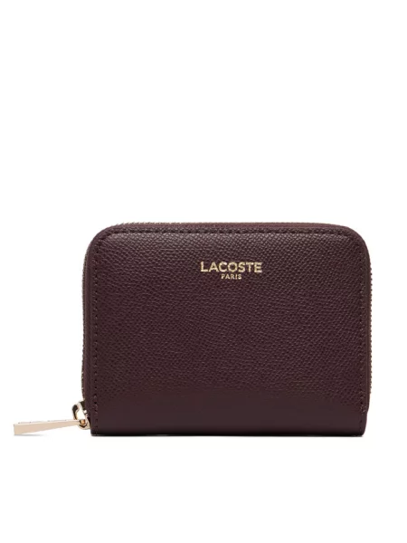Lacoste portfel skórzany fioletowy