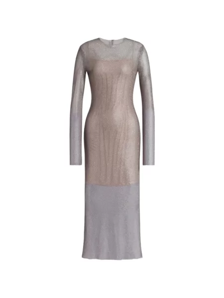Rochie Alberta Ferretti lungă de costum gri