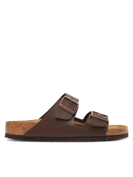Birkenstock Klapki Arizona Sfb brązowy