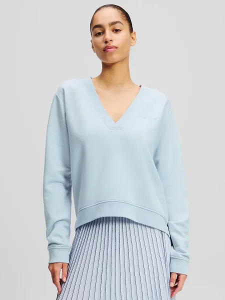 Karl Lagerfeld bluză femei uni albastru
