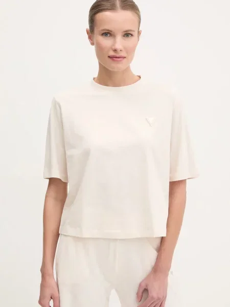 Guess t-shirt γυναικείο μπεζ