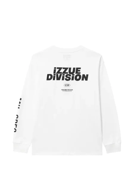Lung tricou Izzue cu imagine alb
