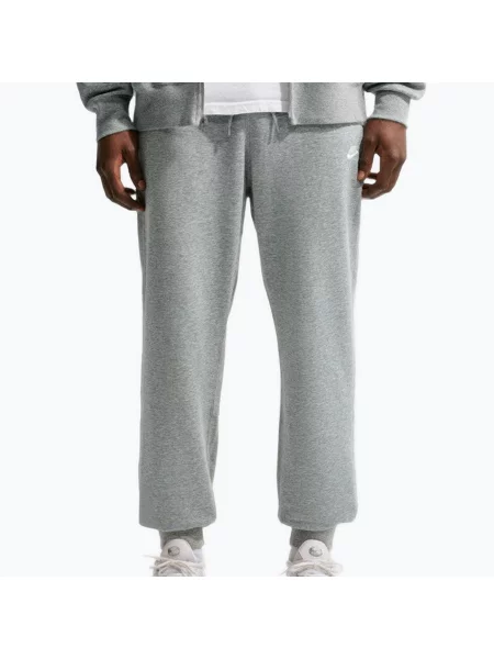 Pantaloni pentru bărbați Nike Club French Terry Joggers dark grey heather/light smoke grey/white alb