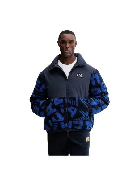 Kurtka Emporio Armani Ea7 z logo niebieska