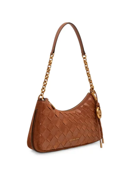 Colier Michael Michael Kors din piele cu imagine cu model leopard maro