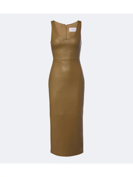 Rochie midi Alex Perry din piele verde