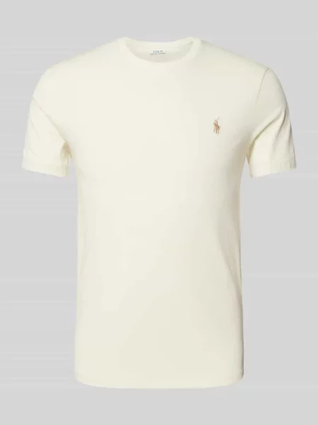 T-shirt o kroju regular fit z czystej bawełny Polo Ralph Lauren beżowa