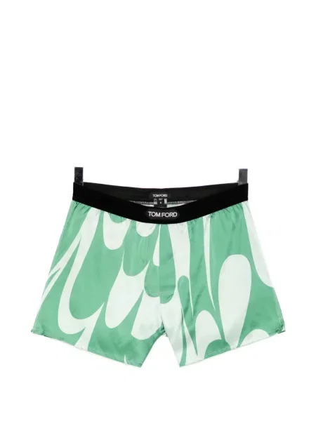 Pantaloni scurți Tom Ford cu imagine cu imprimeu abstract verde