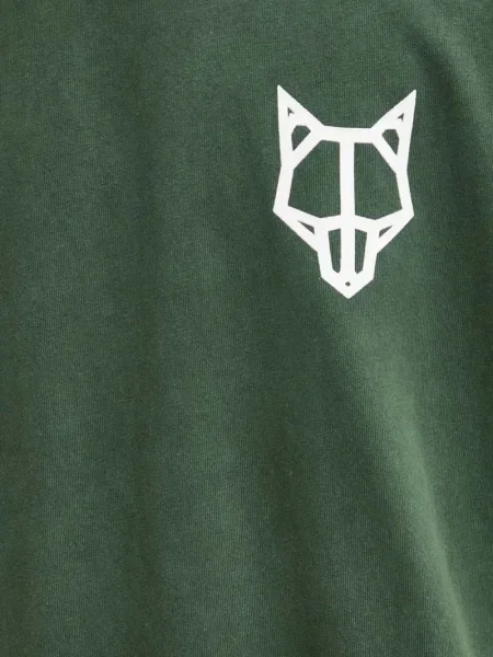 Tricou Naked Wolfe cu imagine verde