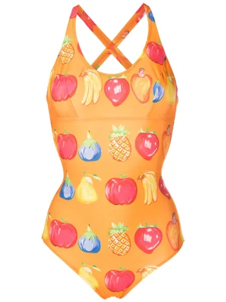 Costum de baie Amir Slama cu imagine portocaliu