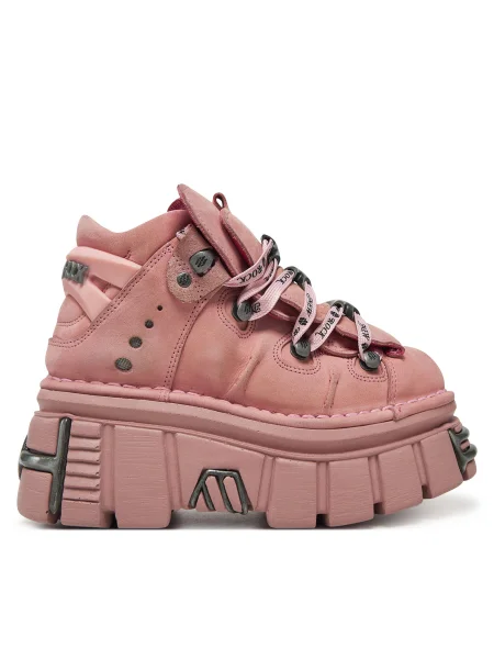 Велурени маратонки New Rock Nobuk Rosa Tower Rosa Acero розово