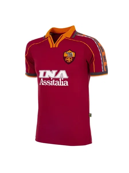 Koszulka piłkarska retro Dorosły AS Roma czerwona