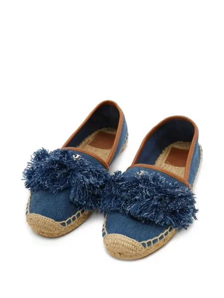 Balerini Tory Burch cu franjuri albastru