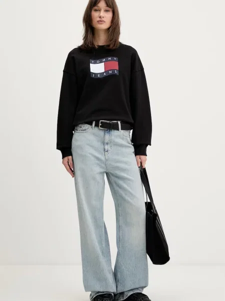 Tommy Jeans rifle wide leg dámske modrá