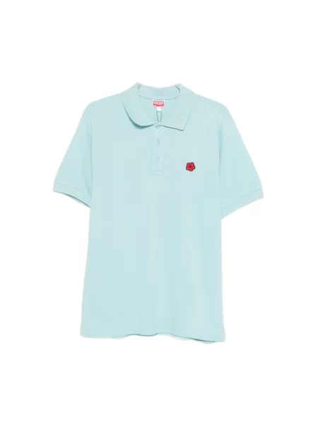 Koszulka polo Kenzo w kwiatki niebieska