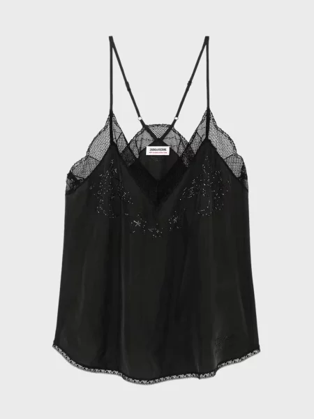 Шелковый топ Zadig&voltaire черный