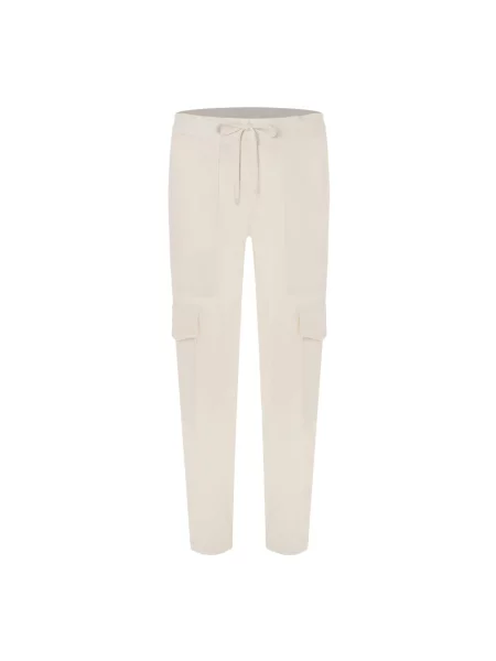 Elastyczna talia spodnie cargo Cambio beżowe