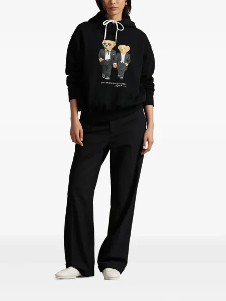 Șapcă Polo Ralph Lauren de mătase cu broderie cu dungi negru
