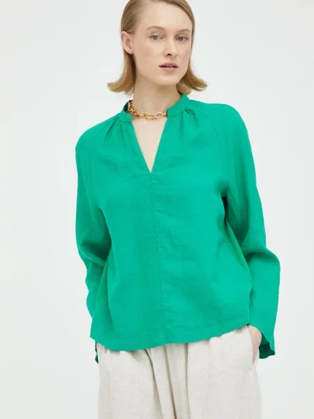 Marc O'Polo Lanena bluza zelena