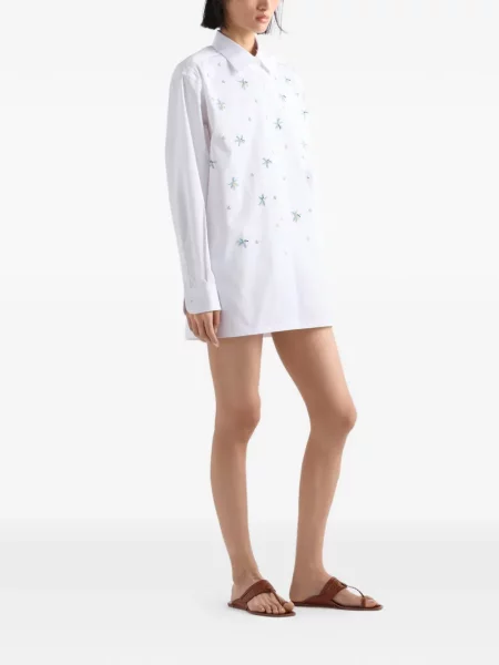 Cămașă Prada din poplin alb