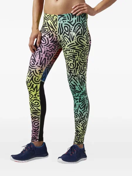 Leggings Reebok cu imagine negru
