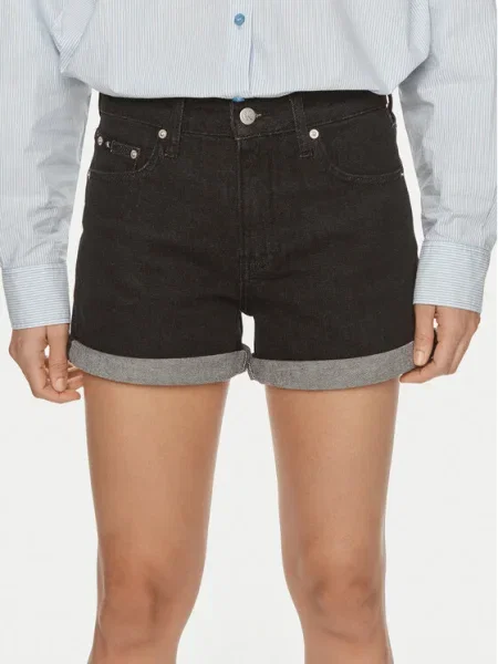 Calvin Klein Jeans Pantaloni scurți de blugi negru
