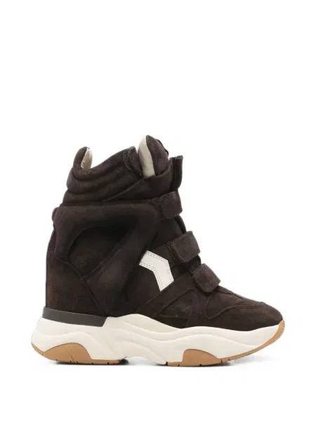 Sneakerși Isabel Marant cu pană cu bretele maro