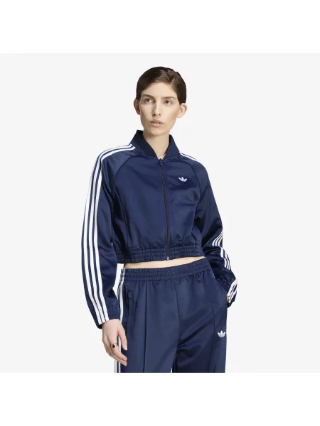 Jachetă adidas Satin Sst Jacket Night Indigo/ White L alb