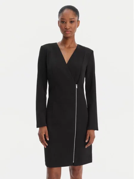 DKNY Cocktail obleka črna