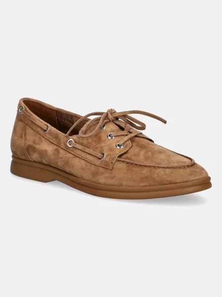 Велурени мокасини Steve Madden Ports с равна подметка кафяво