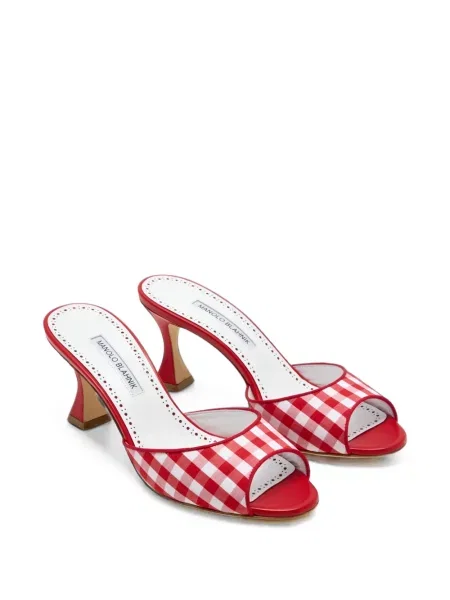 Papuci tip mules Manolo Blahnik roșu