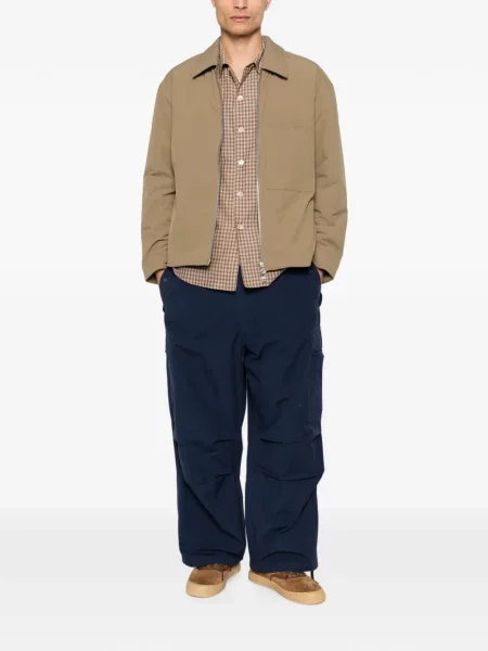 Scurt pulover Polo Ralph Lauren din piele de căprioară albastru