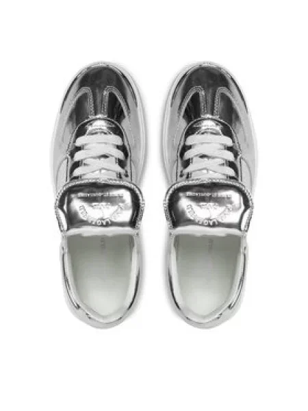 KARL LAGERFELD Sneakersy stříbrná