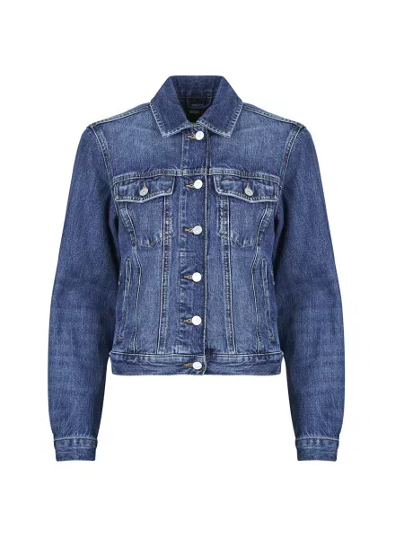 Tommy Jeans Džínová Bunda denim medium modrá