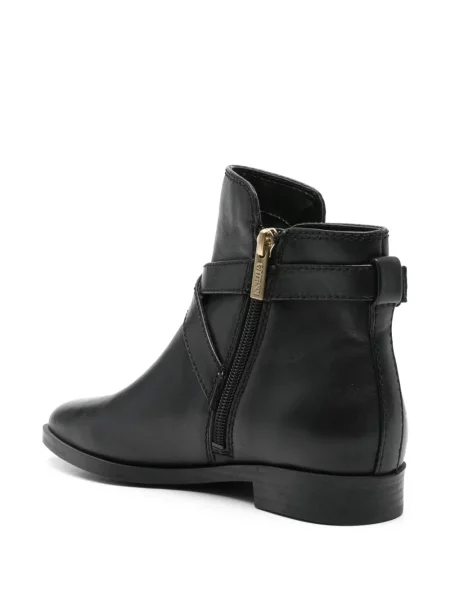 Botine Guess din piele cu autograf negru