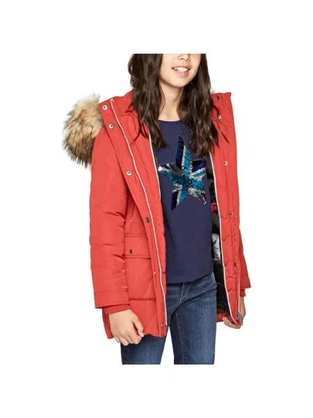Geacă de blugi copii Pepe Jeans roșu