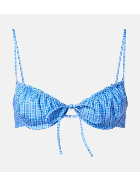 Bikini Faithfull w kratkę niebieski