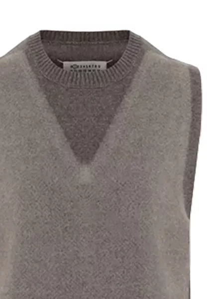 Vestă Maison Margiela tricotate gri