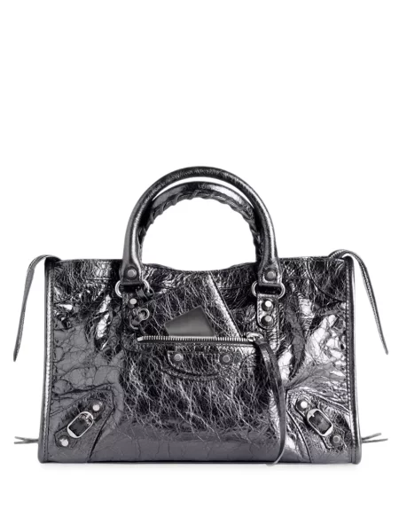 Geantă shopper Balenciaga din piele gri