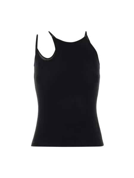 Top Alexander Mcqueen bez rękawów czarny