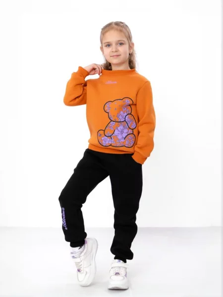 Дитячий Спортивний костюм Носи своє бавовна/поліестер помаранчевий
